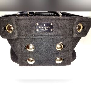 Kate Spade Black Wool Satchel